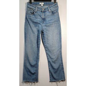 BDG High Rise Baggy Jeans Size 27 x 24 Straight Leg Full Length  Rough Cut Hem